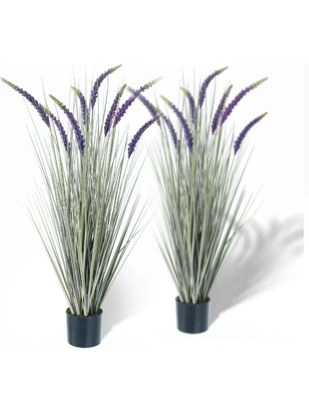 2-Pack 4ft Faux Veronica Speedwell Grass - Lush Purple Artificial Plants